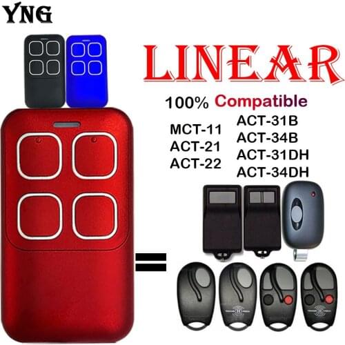 LINEAR MCT-11 ACT-21 ACT-22 ACT-31B ACT-34B ACT-31DH ACT-34DH Remote Control LINEAR Garage Door Remote Control