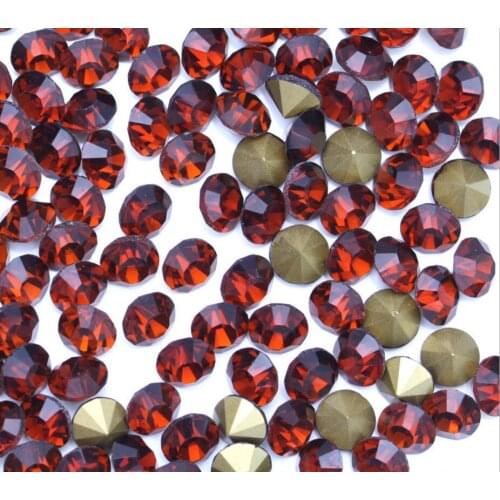 MHS.SUN SS3-SS38 Loose Crytal Rhinestones Smoke Topaz Color Pointback Glass Rhinestone For Fabric Garment Decoration Rhinestone