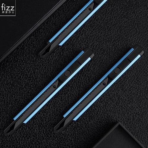 Fizz Aluminum Alloy Utility Knife канцелярия Art Knife Paper Cutter Metal Blade Self-Locking Design Angle With Fracture Cutter