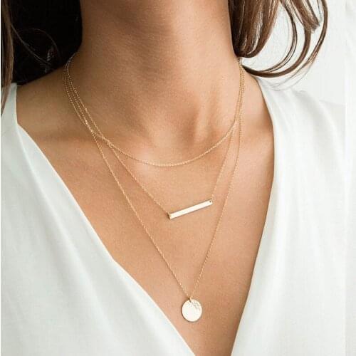 New Bohemian Multilayer Cross Gold Pendant Necklace For Women Punk Letter Choker Necklaces 2021 Fashion Jewelry Party Gift