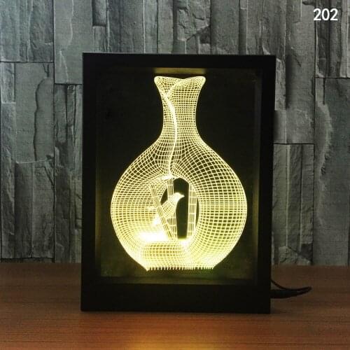 Fashion Creative 3d Cartoon Characters Gift Table Bedside Lamp Led Decorative Atmosphere Photo Frame Lamp Christmas Lights Cute