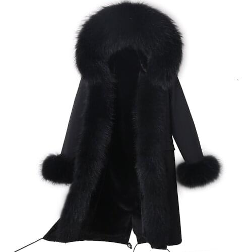 2020 Casual Real Fur Coat Real Raccoon Fur Hooded Coat Real Fur Parka Faux Fur Lining Warm Jackets Men Short Winter jacket