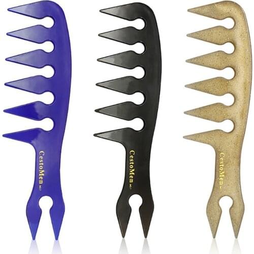 New Hair Texture Comb Professional Wide Tooth Texturizing Comb Man Oil Head Hair Pomade Styling Hairdressing Combs For Men