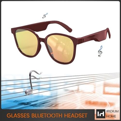 New Smart Wireless Bluetooth 5.0 Headset Music Glasses Outdoor Cycling Sunglasses Headphones Sports Earphones Built-in Speaker
