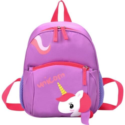 New Childrens Kindergarten Plush Backpack Boys Girls Unicorn Princess Backpack Cute Cartoon Unicorn Print Travel Bag 3-6Y