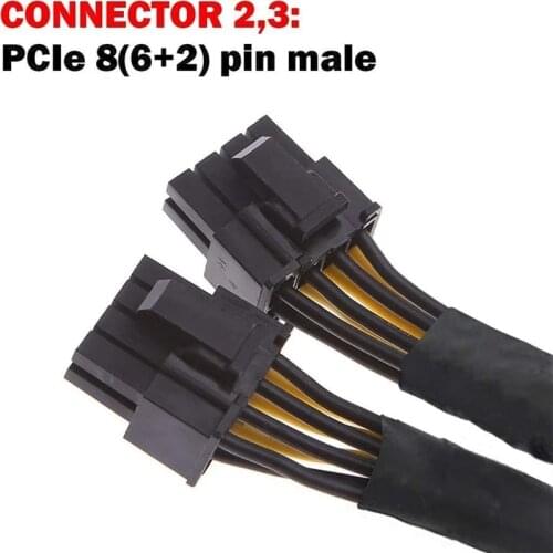 New GPU PCIe 8 Pin Female To Dual 2X 8 Pin (6+2) Male PCI Express Power Adapter Braided Y-Splitter Extension Cable Adapter cable
