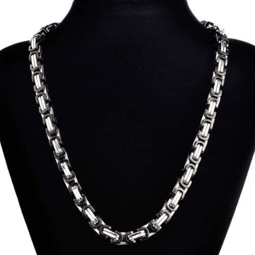 Necklaces mens stainless steel keel chains necklace Steel color hip hop long necklaces jewelry for neck for Male accessories men
