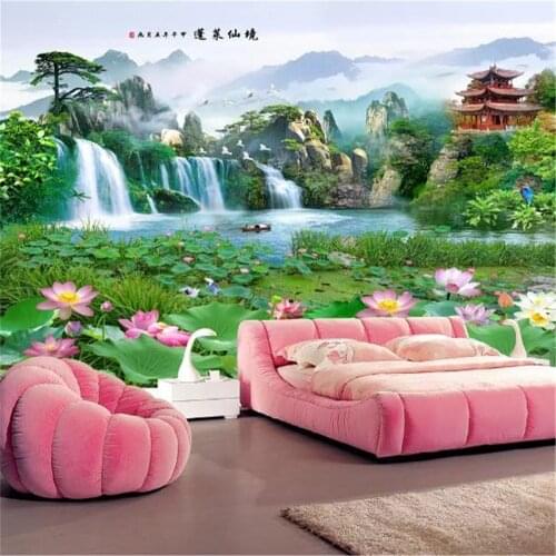 Custom Any Size 3d Wallpaper Living Room Penglai Wonderland Landscape Painting TV Background Wall Decoration Mural Wallpapers