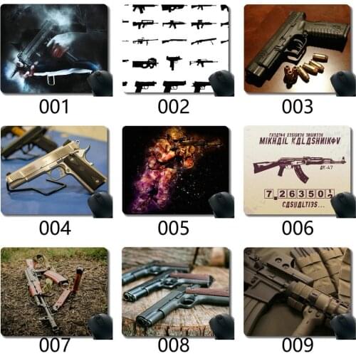 Anti-slip Mouse Pad Mat,Soldier forest weapon sniper rifle rainforest Mousepad