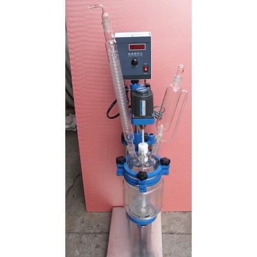 2L,Borosilicate Glass Reaction Kettle,2000ml,Chemistry Jacketed Reactor