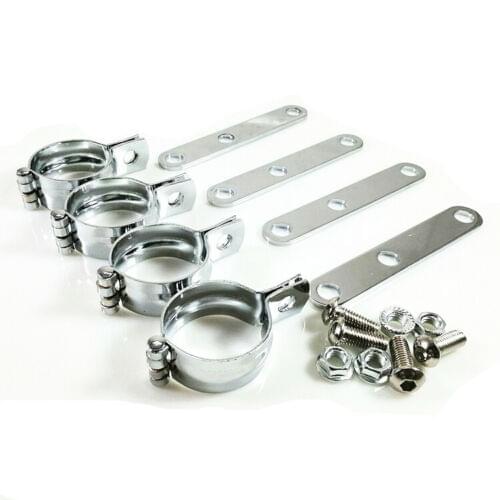 2pcs Motorcycle 28-60mm Adjustable Headlight Bracket Mount Clamp HeadLamp Holder For Harley Honda Yamaha Kawasaki Cruiser ATV