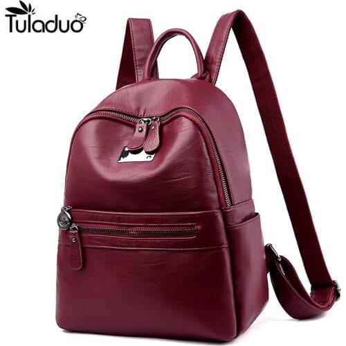 New Fashion Ladies Bag Anti-Theft Female Backpack 2020 High Quality Retro Backpack Female Large Capacity Female Shoulder Bag