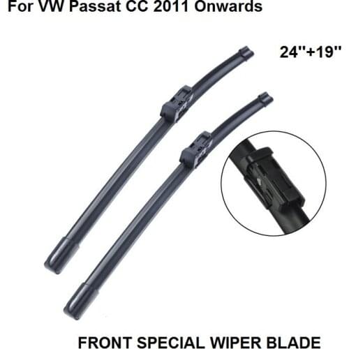Wiper Blade For VW Passat CC 2011 Onwards 24''+19'' High Quality Popular Natural Rubber Clean Front Windshield