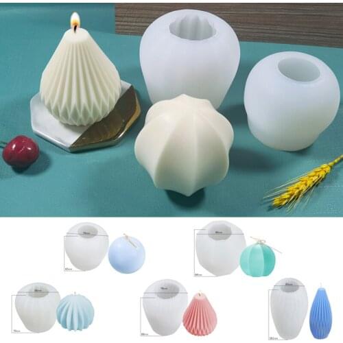 Aromatherapy Candle Silicone Mold Geometric diamond ball Soap Silicone Mould DIY Handmade Candle Making Supplies
