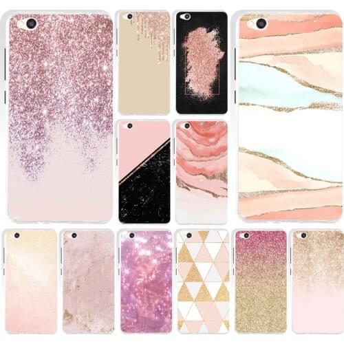 19AS Glitter Pink Gold Soft Silicone Tpu Cover phone Case for Xiaomi Redmi 4A 4X 8 8A Note 4 4X 8 8t 8 Pro