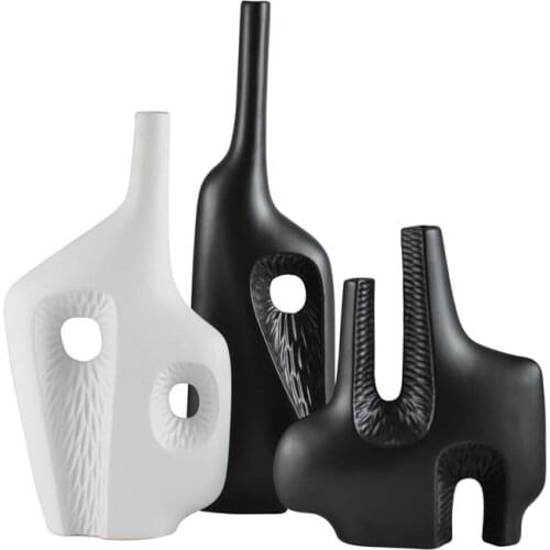 Modern contracted Ceramic vase Flower arranging Example room Arts and crafts Desktop furnishing articles A special gift flowers