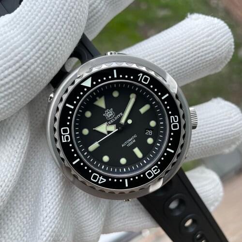 STEELDIVE SD1978 Big Size Watches Japan NH35 Swiss Luminous 1000M 100Bar Waterproof 53.6mm Lntegrated Shell Mens Diving Watch