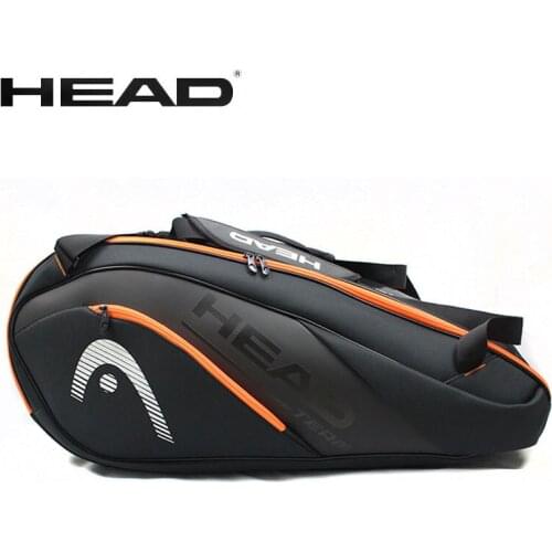 HEAD Tennis Racket Bag Sports Backpack Large Capacity 6-9 Racquets Men Women Badminton Tennis Racket Pack Tenis Squash Padel