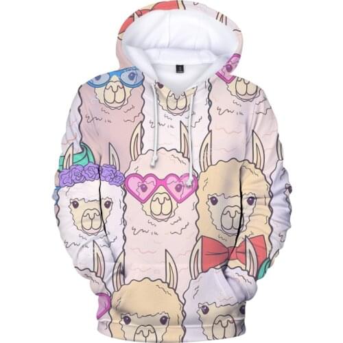 Alpaca Print Hoodies Sweatshirts Men Woman 3d Hooded Hoody Hip Hop Hoody Sudadera Hombre Male Brand Pullovers Sweatshirt Homme