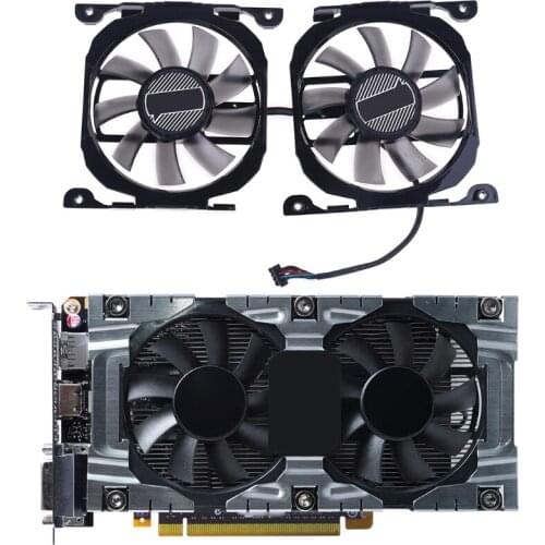 1 Pair DC 12V 0.45A Graphics Card Cooling Fan for Inno3D 260 GTX 750ti GTX660