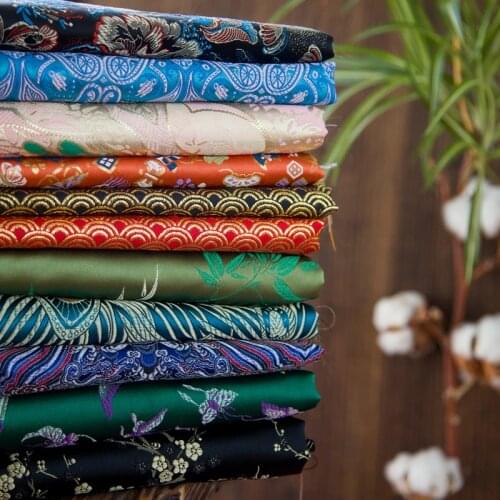 Vintage flower Brocade Fabric Damask Jacquard Apparel Costume Upholstery Furnishing Curtain Material cushion fabric 75cm*50cm