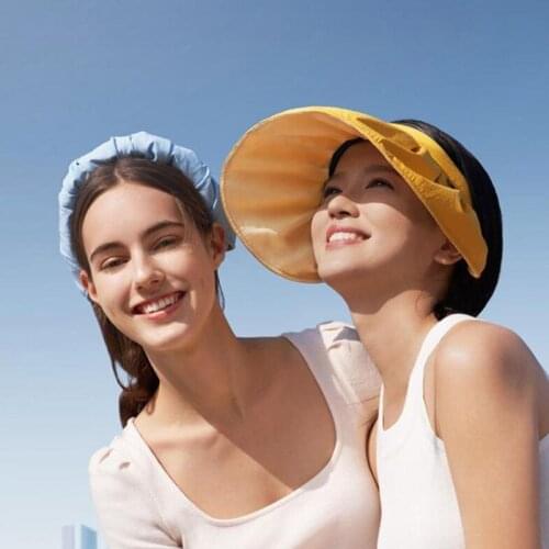 Sell Like Hot Cakes Polyester All Code South Korea Dongdaemun Woman Shade Hair Clasp Shell Cap Sun Hats Solid Dropshipping