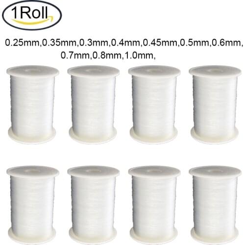 1Roll 0.3/0.4/0.5/0.6/0.8/1mm Clear Nylon Wire Fishing Line Beading Thread DIY Jewelry Making For Bracelet