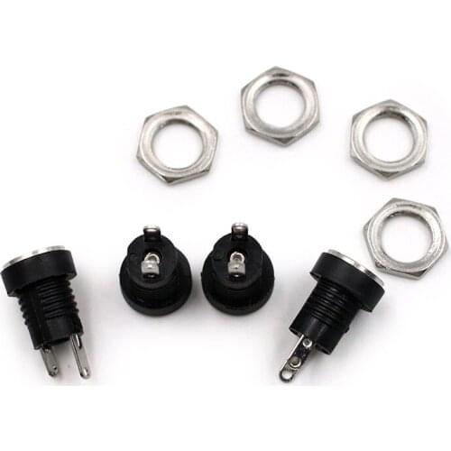 10Pcs 3A 12V For DC Power Supply Jack Socket Female Panel Mount Connector Plug Adapter 2 Terminal Types 5.5mm*2.1mm