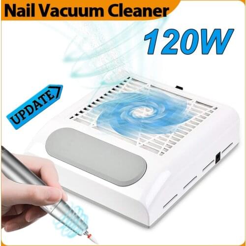 80W Nail Dust Vacuum Cleaner for Nails Extractor Fan for Manicure with Filter Low Noise Aspirator Nail Table Dust Extractor