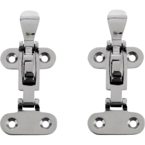 2 Pcs Boat Locker Anti Rattle Latch Fastener 316 Stainless Steel 4-3/8"