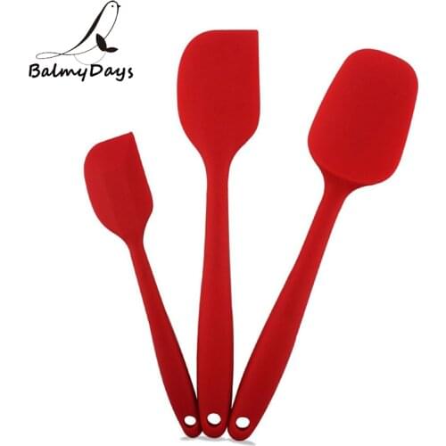 3 Piece Silicone Spatula Set Kitchen Spatulas Silicone Pastry Cake Scraper Mixer Spoon Turner Kitchen Utensils Set Baking Tools