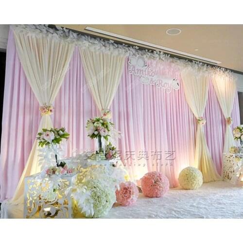 3X6M Beautiful wedding backdrop ice silk event party drape curtain for wedding party home decoration background 10ft*10ft