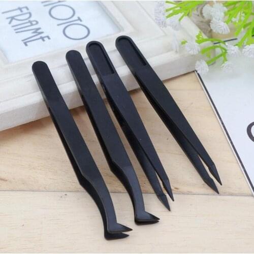 Anti-static Carbon fiber Electronic Tweezers Kit ESD Plastic Forceps PCB Repair Hand Tools Electronic ESD Tweezers Tool