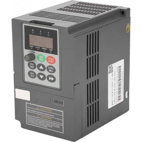 2HP Vector Type VFD Frequency Inverter Converter 1-Phase 220V to 3-Phase 0-220V 7A
