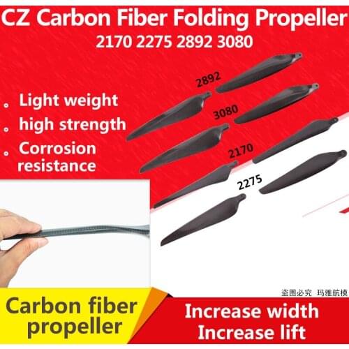 CZ 2170 2275 2892 3080 Carbon Fiber Folding Propeller with Metal Propeller Seat Cw Ccw Folding Propeller Adpter