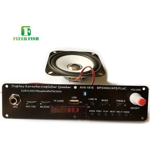 DIY Bluetooth Speaker Module Bluetooth 5.0 Portable Speaker 20W MP3 Subwoofer Digital Amplifier Board Microphone AUX TF Voice