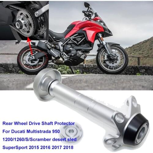 For Ducati Multistrada 950/1200/1260/Scramber/SuperSport MTS 1200 Rear Drive Shaft Protector Axle Fork Crash Frame Slider Wheel