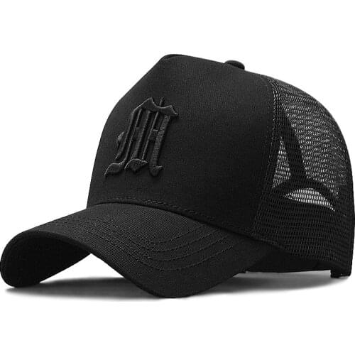 Big Head 3D Embroidery High Top Hat Mens Adjustable Baseball Cap Breathable Large Size Fat Mesh Trucker Hat