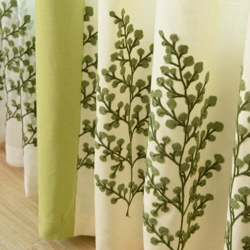 Europe and American Milan City Garden Mianma Shading Decorative Curtain Embroidery Cloth Living Room Bedroom Customized