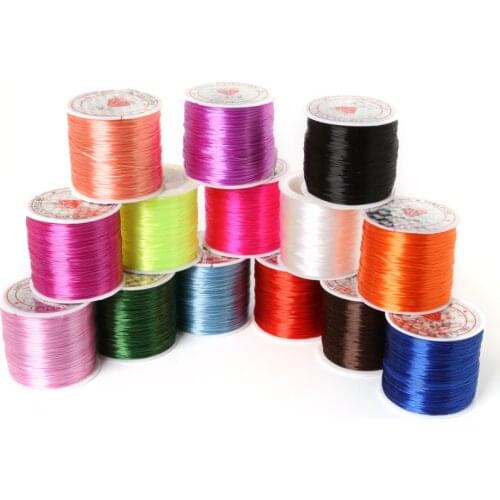 Hot Sale! 8m/roll Approx 0.7mm 8 Colors Crystal Elastic Beading Bead String Cord Jewelry Knit Wire High Quality For DIY Fashion