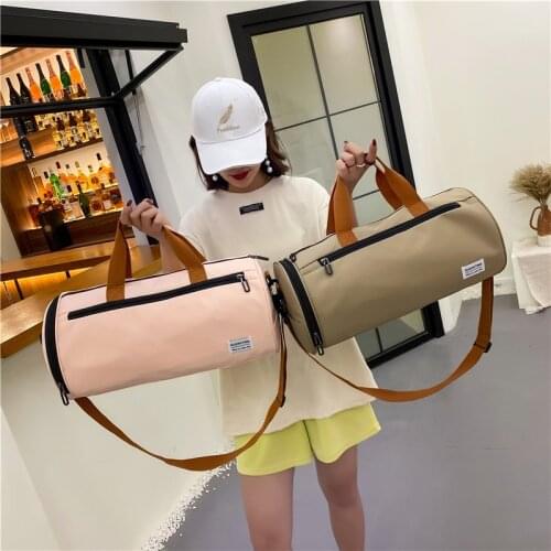 Summer New Fashion Womens Sports Bag Trendy Solid Color Large-capacity Travel Bags Oxford Cloth Waterproof Gym Bags Travel Bags