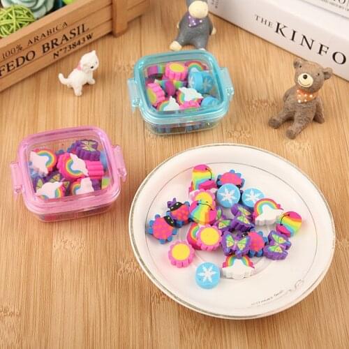 20Pcs/set Cute Rubber Eraser Kid Gift School Supplies Stationery Borracha Material Escolar Utiles Escolares Papelaria