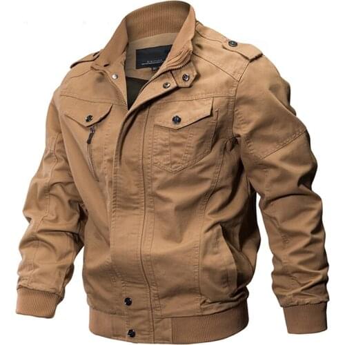 Cotton Military Jacket Men 2019 Autumn Soldier Style Mens Jackets Male Brand Slothing Mens Bomber Jackets Plus Size M-6XL