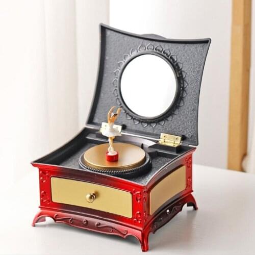 New Rotating Ballerina Music Box To Send Girlfriend Birthday Gift Music Boxs Plastic Jewelry Storage Box Birthday/Christmas Gift