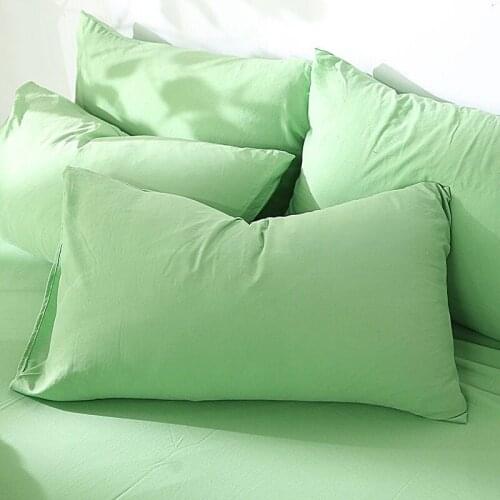 Solid color cotton fabric Pillowcase Comfortable Pillowcase For Bed Throw Single Pillow Covers Soft sleep pillowcase for summer
