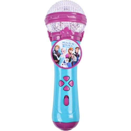 Genuine Disney Frozen Cute Microphone for Children Musical Instruments light music Microphone Education toy kids gift original