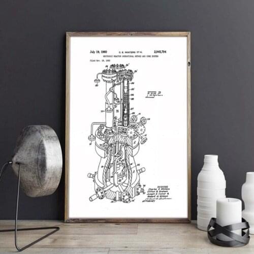 Nuclear Reactor Poster Print, Engineer Gifts, Power Plant Worker, Energy Engineering, Science Teacher,wall art