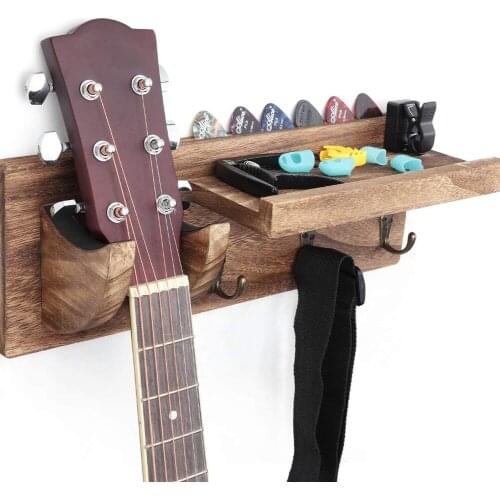 Guitar Hanger Hook Holder Retro Wooden Wall Mount Stand Bracket Guitar Display Hanging Storage Rack For Dropshipping