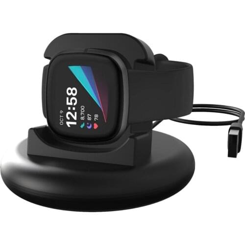 Charging Dock Stable PTC USB Base ABS Portable Adapter For F Itbit Versa3/Sense Spare Charging Stand Travel Or Business Trips