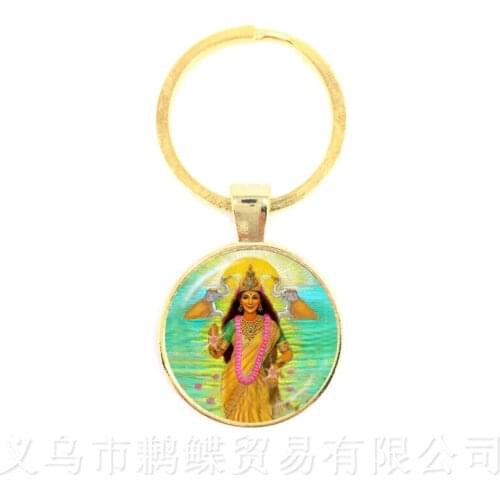 Drop Shipping Ganesha Statue Hindu Ganapati Vinayaka God Keychains,Trendy Lord Ganesha Indian Buddhism Jewelry for Women Men